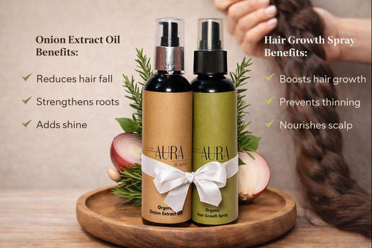 Complete Organic Herbal Hair Care Duo(Oil + Spray)